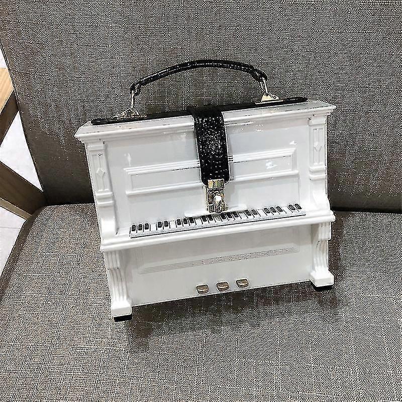 Damer Axelväska Piano Akryl Box Form för Party Clutch