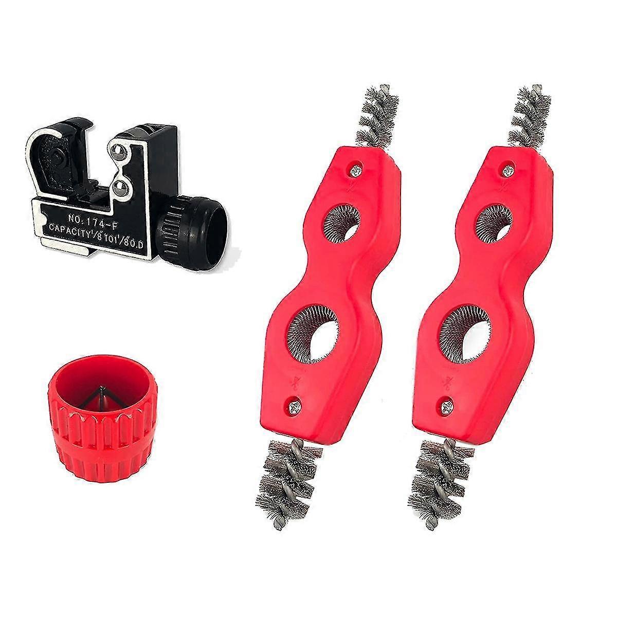 4pcs Copper Pipe Cutter Set, Reamer, Copper Pipe Cleaner Preps Copper Pipes And Fittings For Solder