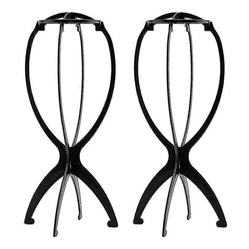 2 Pack Portable Wig Holder Foldable Durable Display For Travel