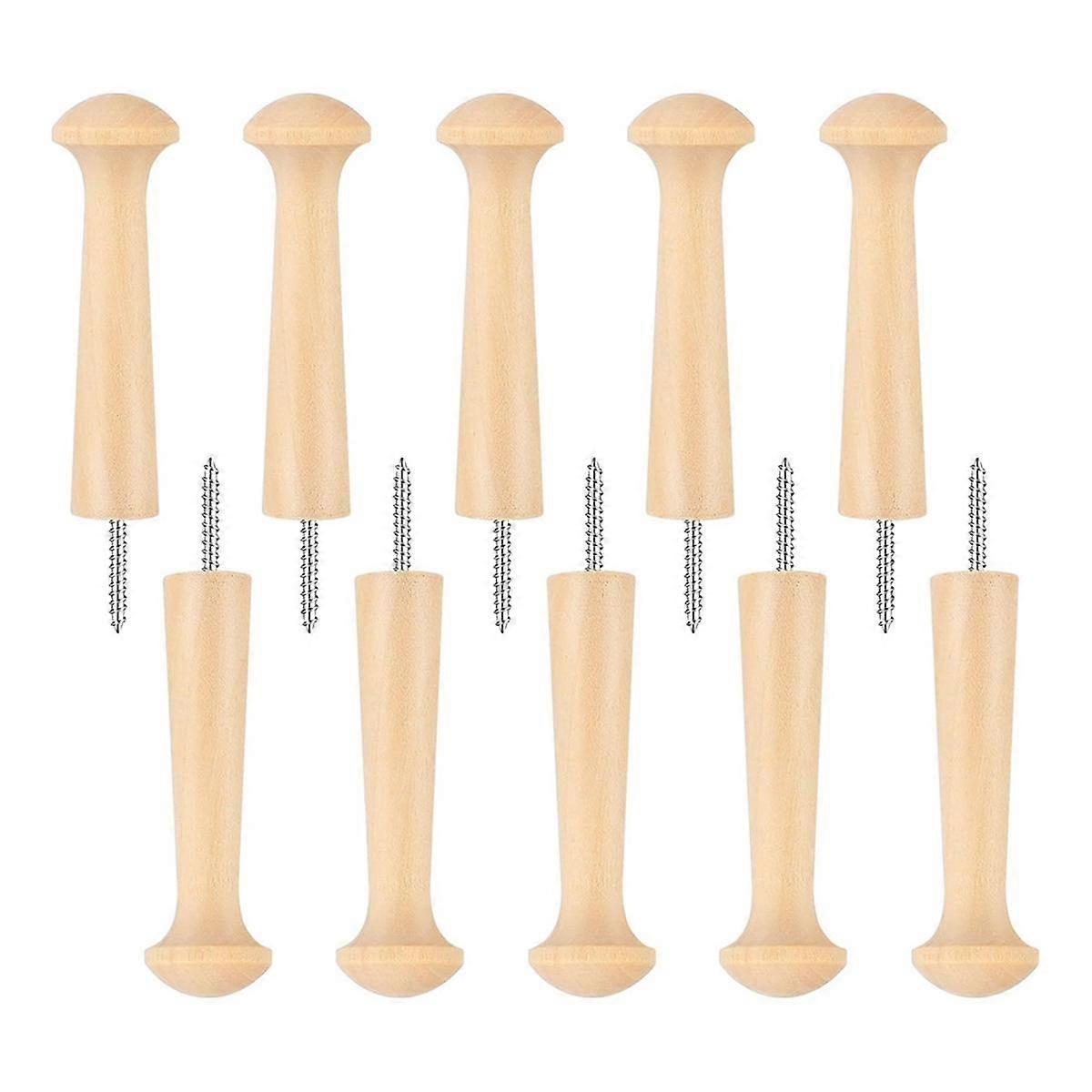 10Piece lemn Shaker cuie șurub-în lemn scuturător unghii, 3.7in cuie cârlig lemn, lemn neterminat Sha