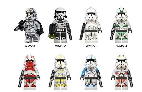 Star Wars minifigurer Storm Clone Soldier Monterade byggblock leksaker