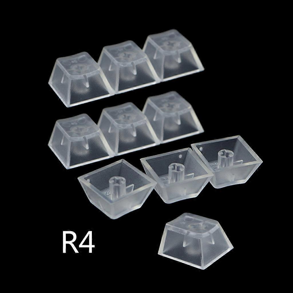10Pcs / Set Transparent Non Imprimé ABS Touches Rouges ABS Pour Capuchon De Touches Pour Clavier