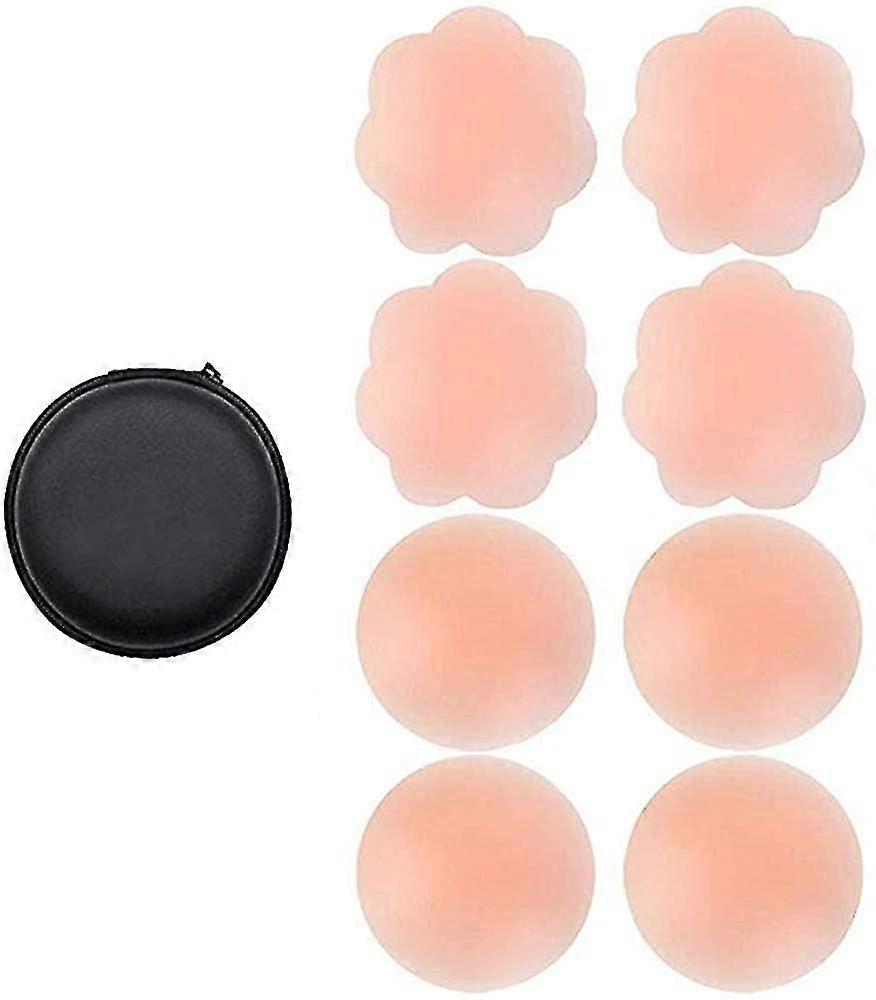 4 对套，可重复使用的自粘式隐形硅胶套