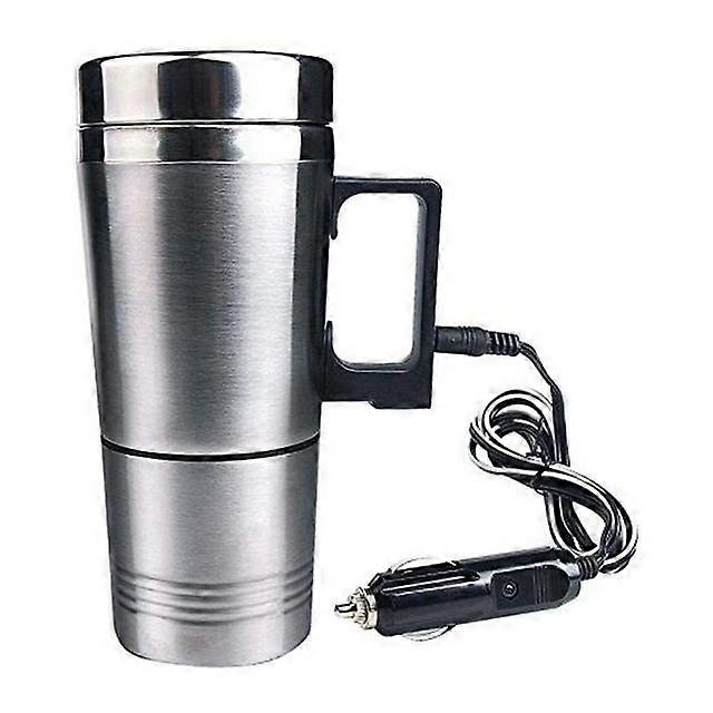 Portable Electric Car Water Keep Warmer Kettle Safe Removable Travel USB Heating Cup Power Travel Stainless Steel Temperature H