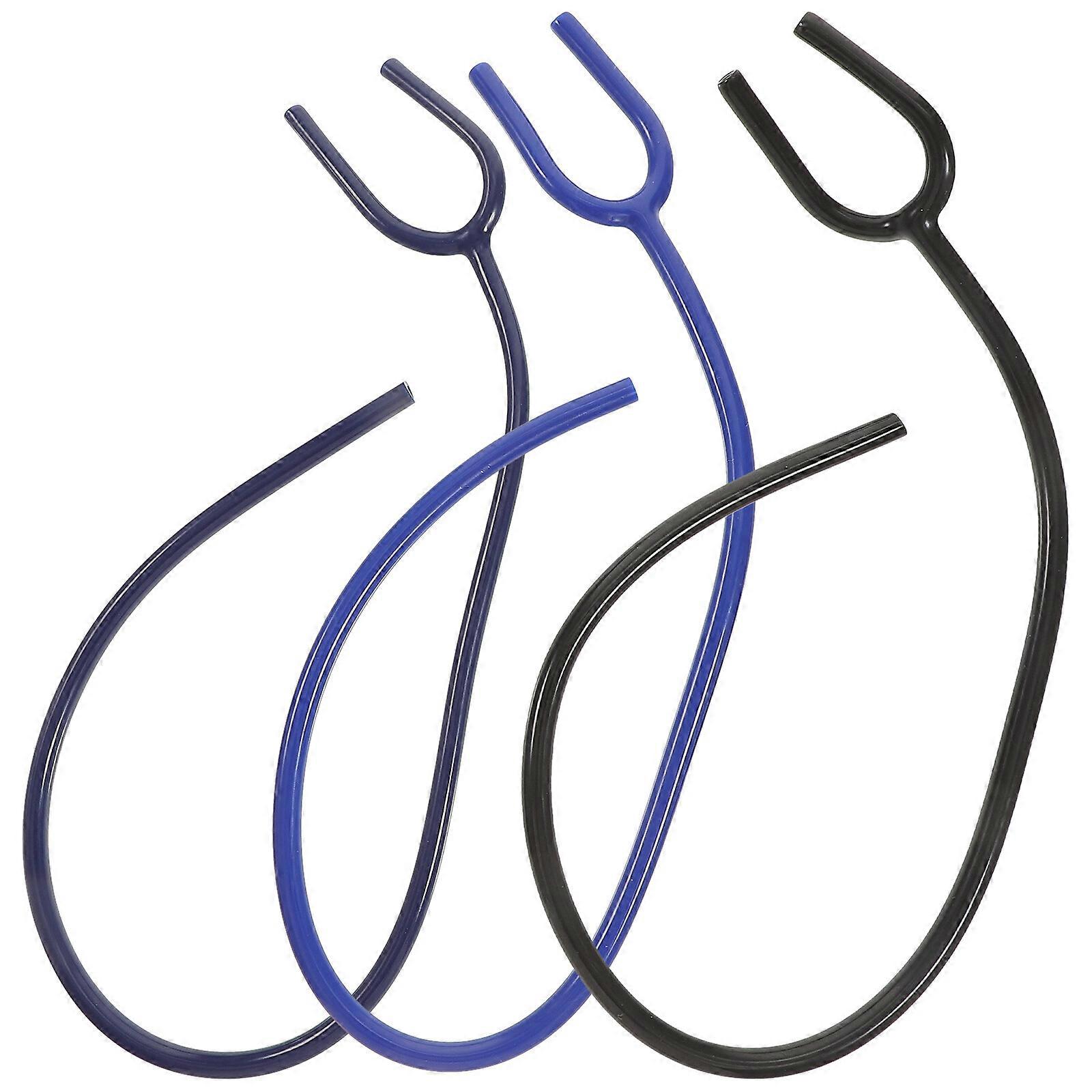 3pcs Stethoscope Hose Stethoscope Y-shaped Tube Extension Hose (Random Color)