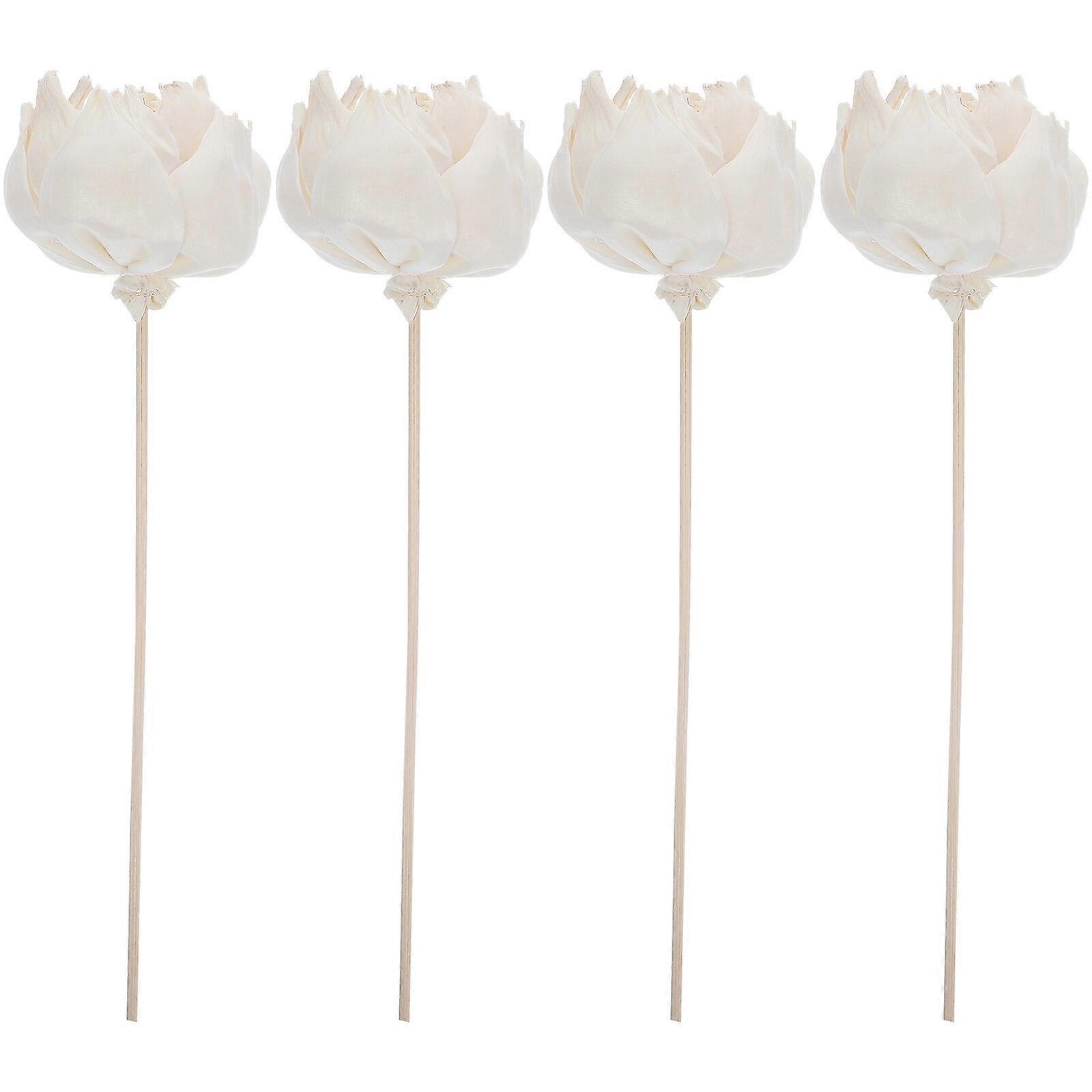 Diffuser Dried Flower Replacement 4Pcs Beige with Elegant Design for Decoration