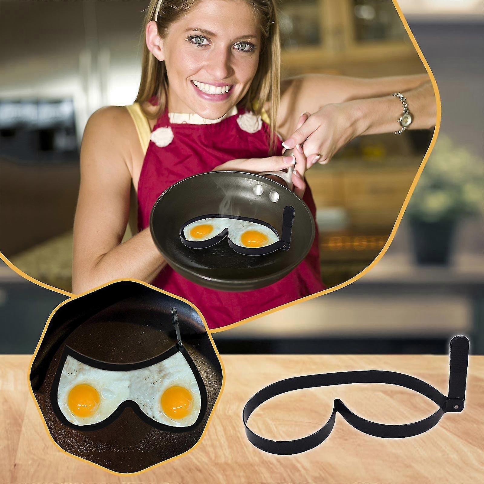 Funny Egg Fryer, Fried Egg Mould, Egg Ring, Professional Pancake Mold With Handles For Fried Egg