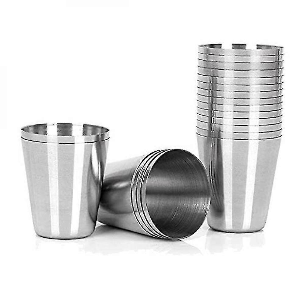 15 قطعة من الفولاذ المقاوم للصدأ بالرصاص أكواب شرب ، 30 مل (1 أونصة) فنجان شاي قهوة للتخييم ، ل BCM
