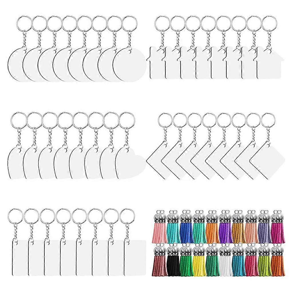 Round/Square/Heart Shape Sublimation Blank Keychains DIY Blank Keychain