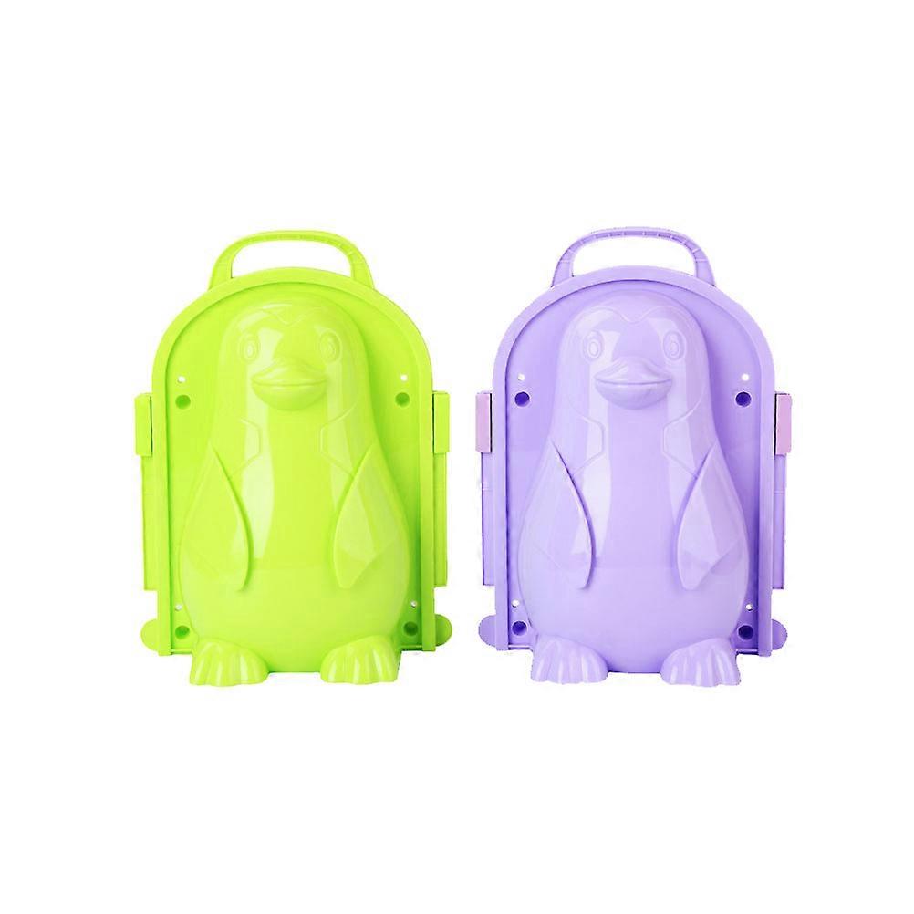 2 Pcs Toy Kids Snowball Clip Penguin Snow Snow Penguin Toy Snowball Tool Kids Outdoor Toys