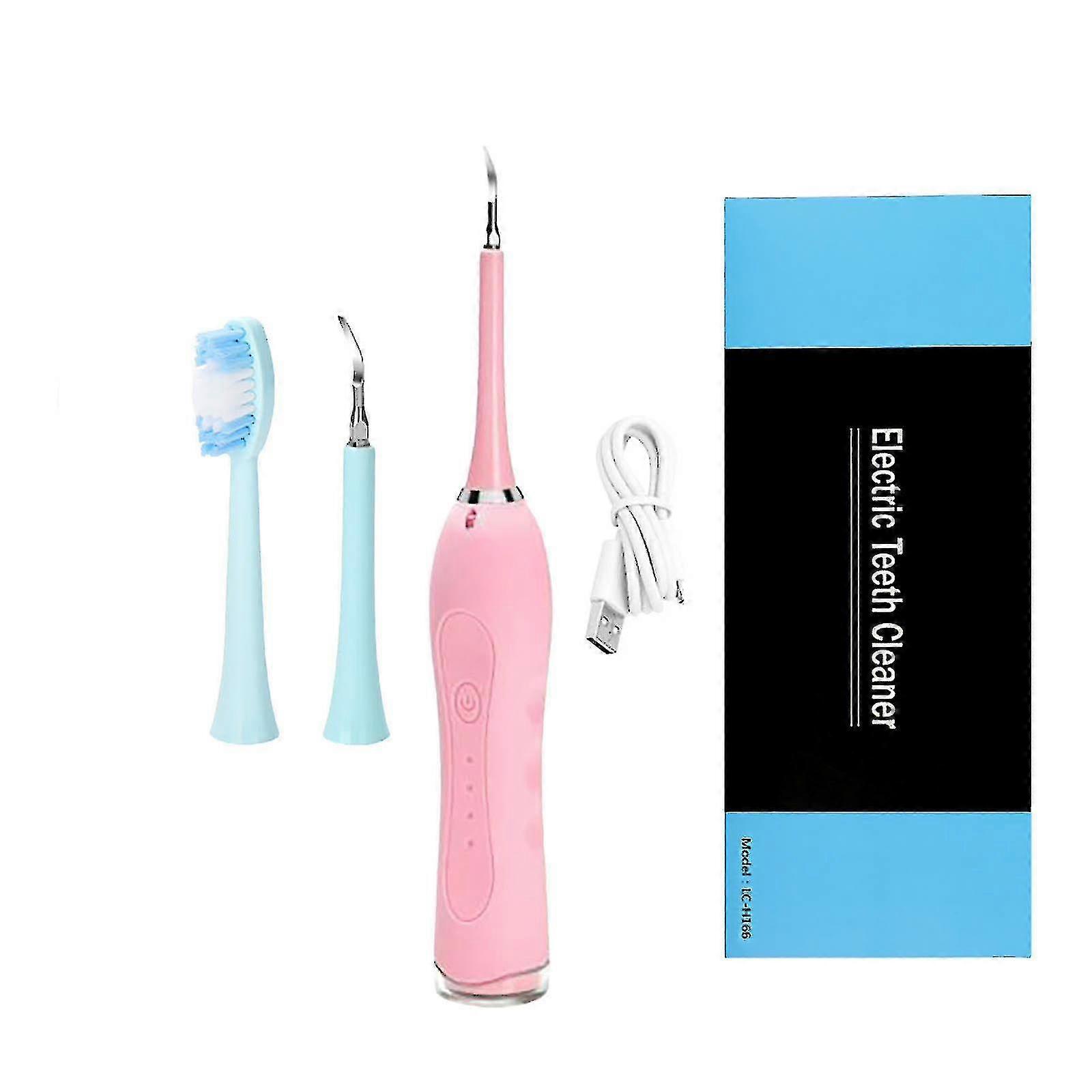 Electric Tooth Scaler (host + Scrub Head + Toothbrush Head) Black