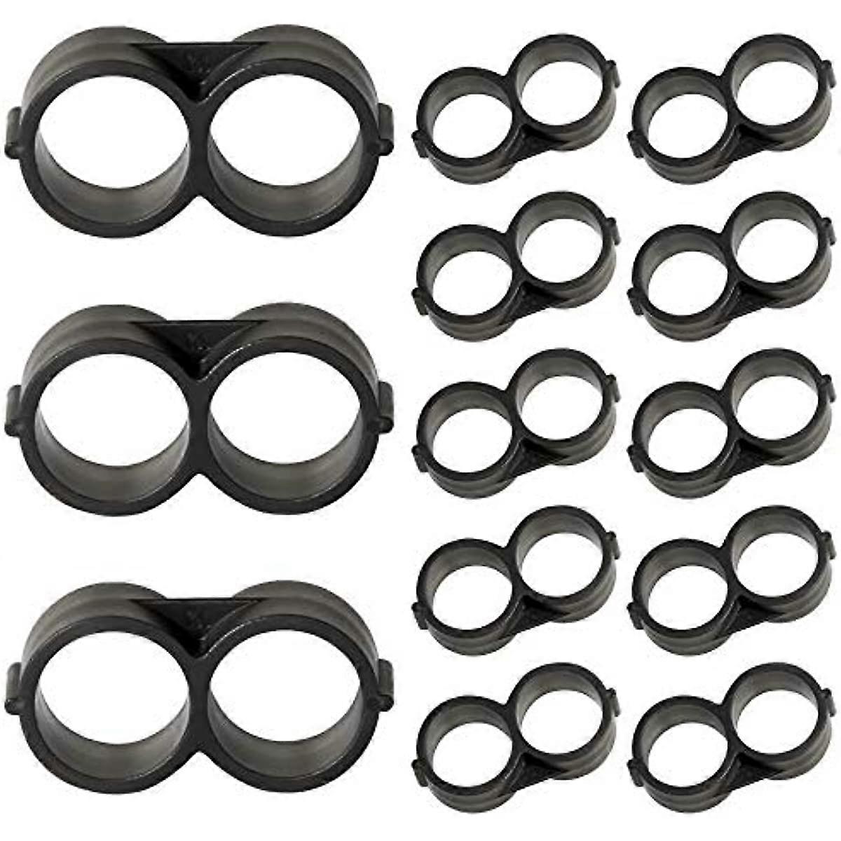 20 Pcs Drip Tubing End Closure Black Figure 8 Hose End Cap Plugs Drip Irrigation Fittings