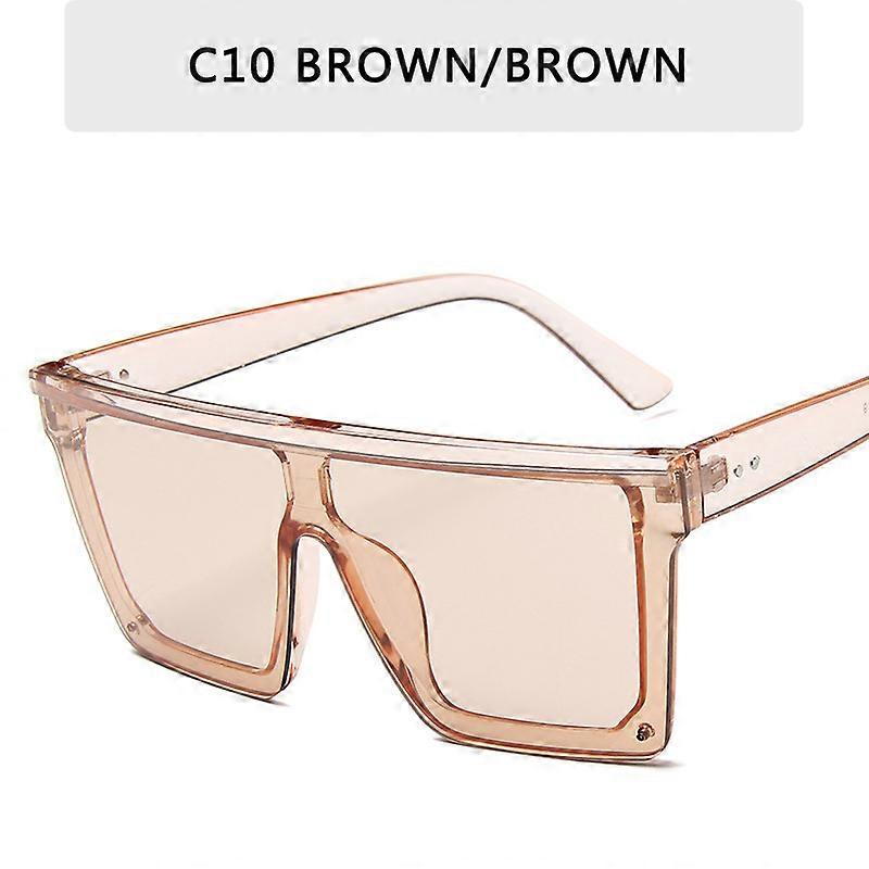 Óculos de sol oversized Mulheres Big Frame Square Flat Top Rebite Gradient Lens Sun Glasses Female Men Vintage Mirror Shades UV400