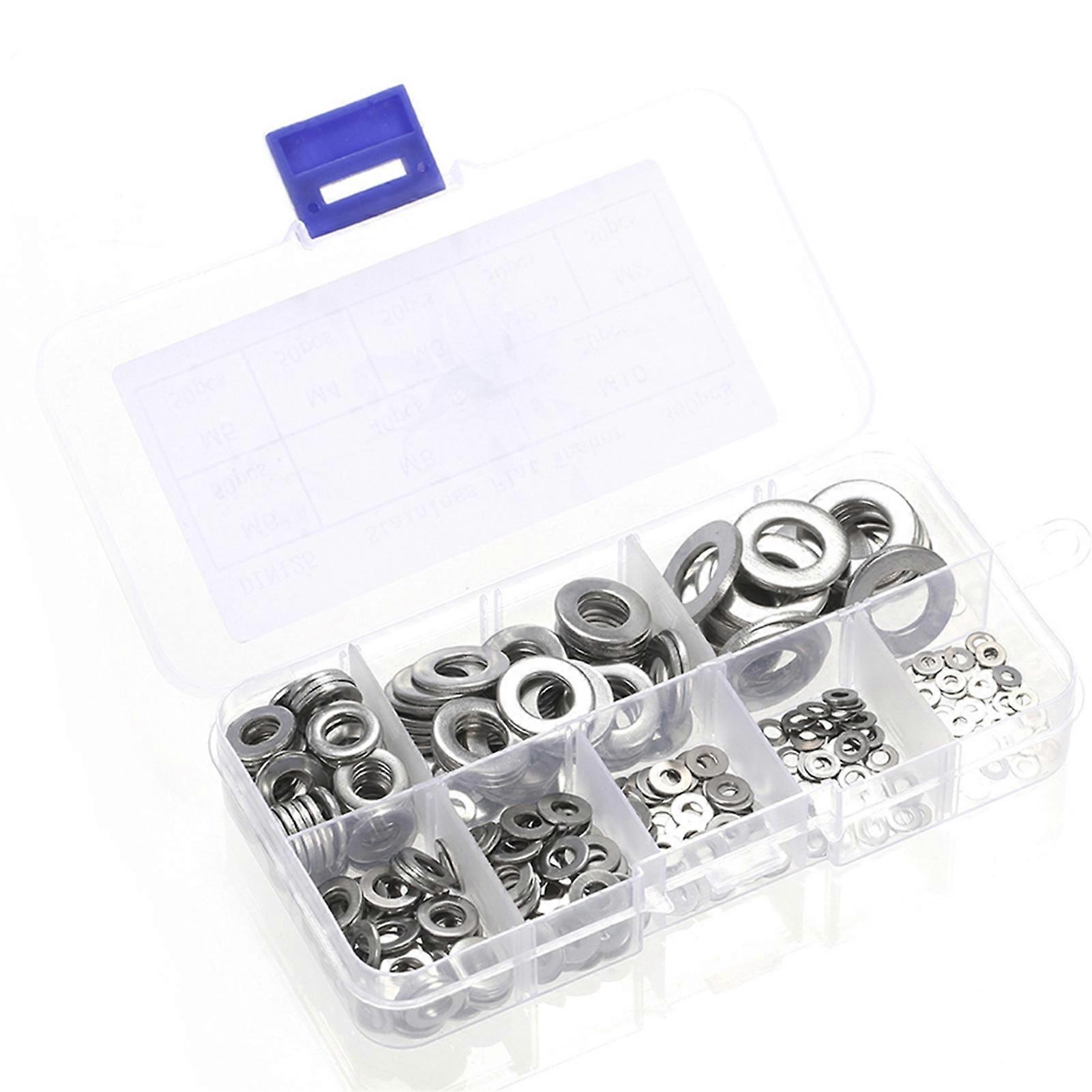 1 Set Assorted Gasket Washers Corrosion Resistant Rust Free Automotive Repairing Fender Flat Washers Kit