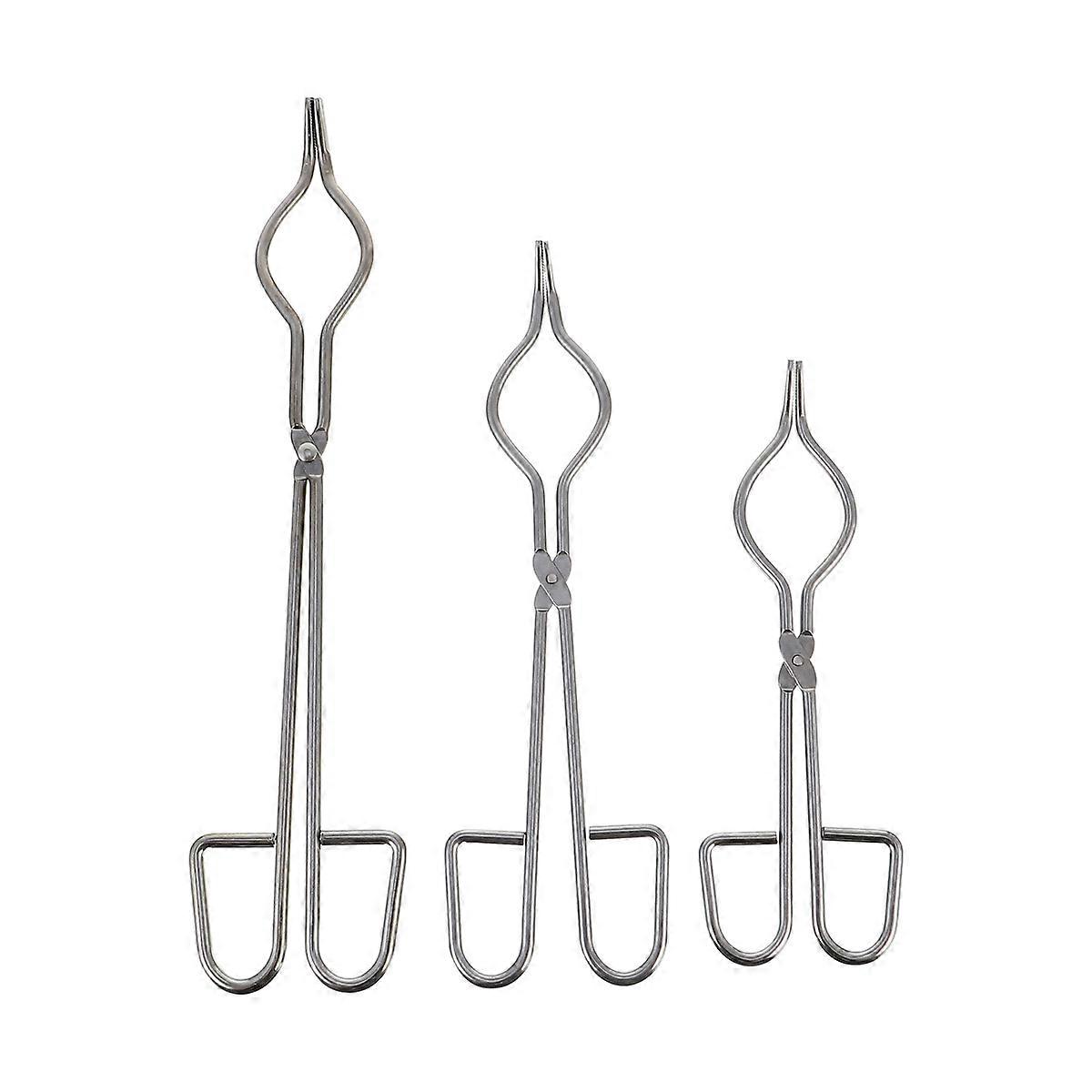 3PCS Laboratory Flask Clamp Crucible Clamp High Temperature Ceramic Clamp