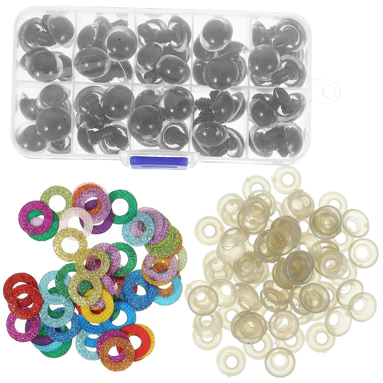 1 boîte de remplacement yeux en peluche yeux de poupée yeux en plastique yeux de poupée yeux yeux de poupée bricolage yeux de poupée