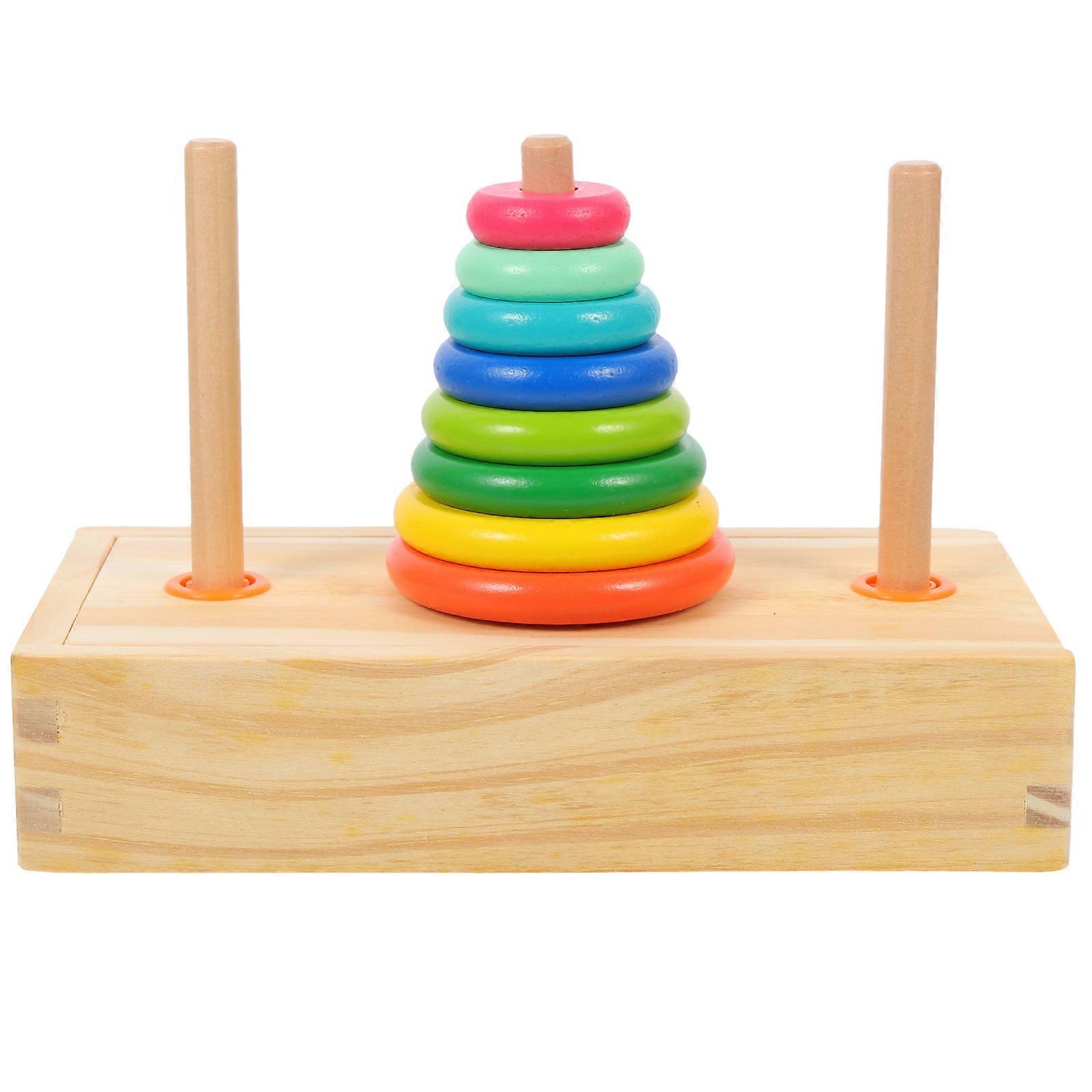 1 Set of Interesting Stacking Rings Stackable Ring Toys Toddlers Colored Stacking Rings