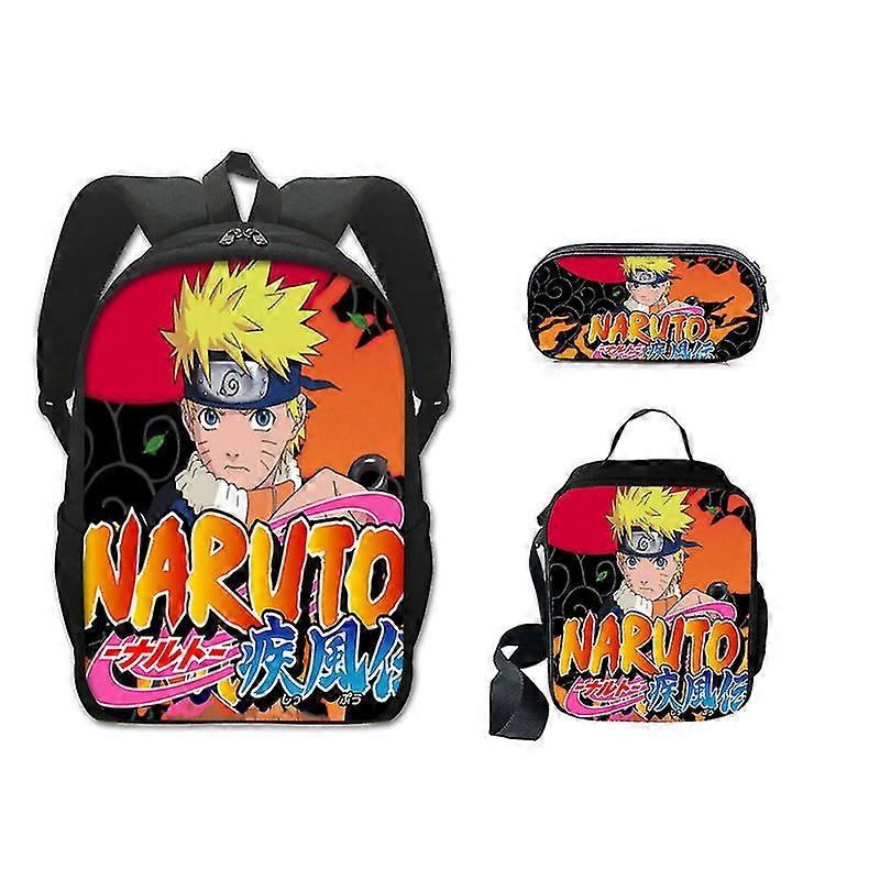 Naruto Naruto Anime Student School Bag Naruto Student Backpack Three-piece Set