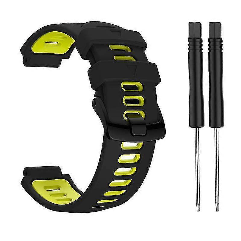 Silikon Stål Spenne Stropp For Garmin Forerunner 220 230 235 620 630 To-farge-A07