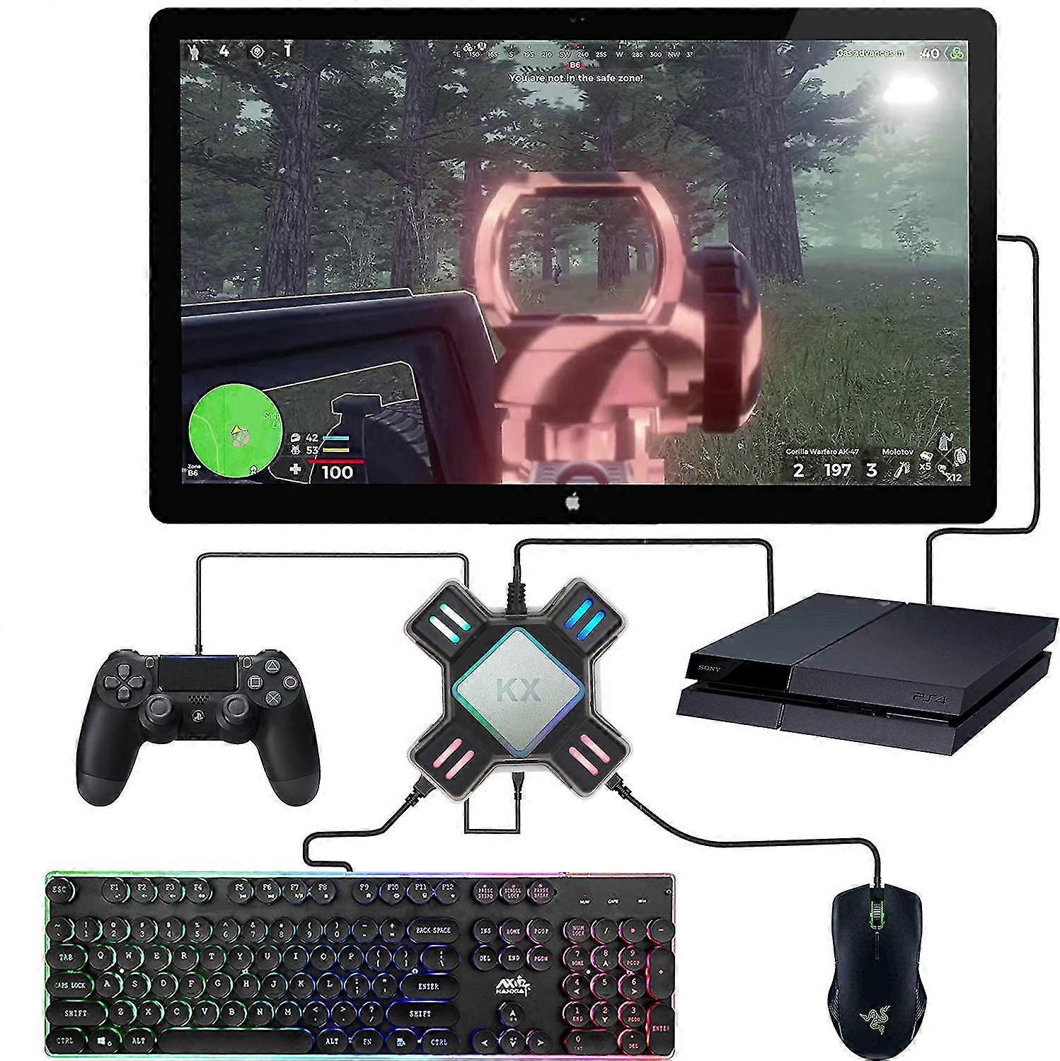 Konvertierungsbox Tastatur Maus Adapter Controller Konverter Adapter für Schalter für Ps4