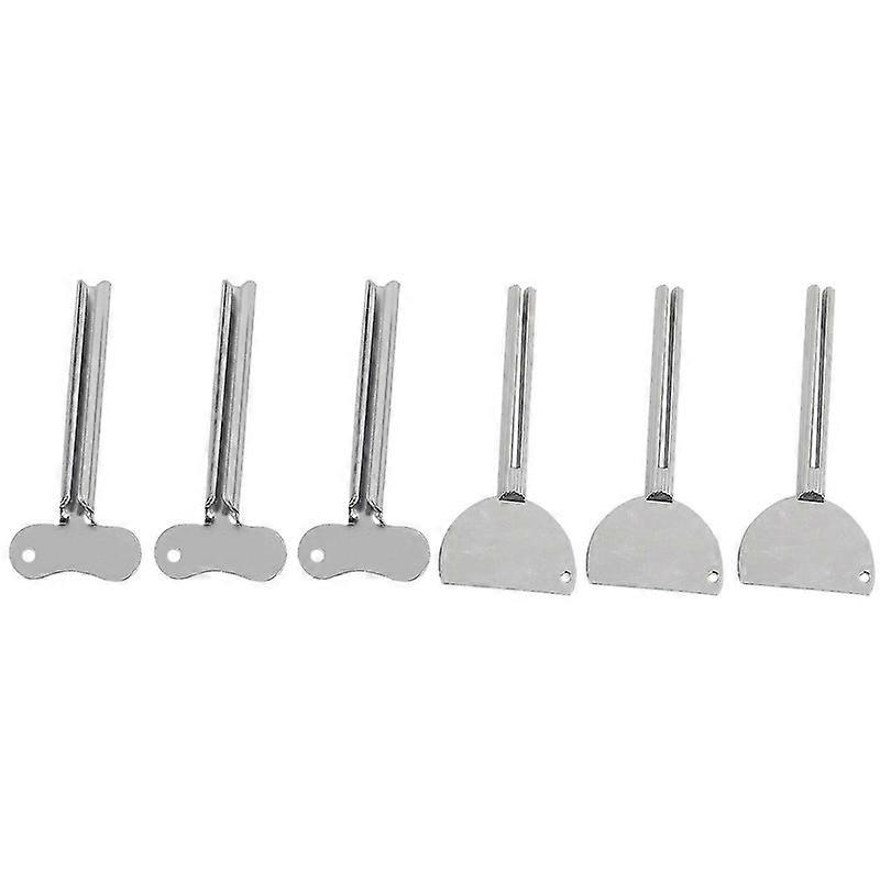 6 Pieces Of Metal Toothpaste Squeezer Toothpaste Squeezer Key Tube Paste Paint Squeezer Household T