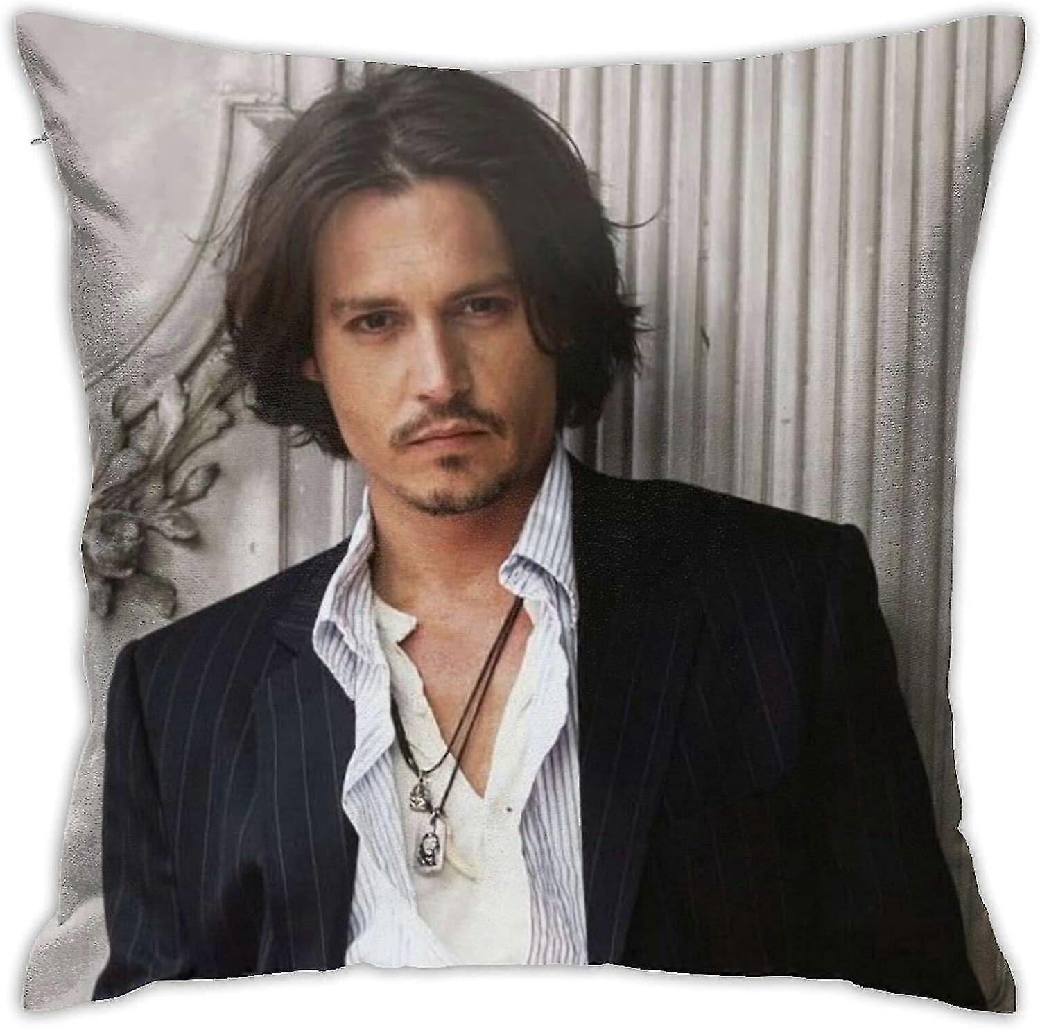 Johnny Depp Copricuscini Federe Interno Esterno 45x45cm -[A1821]