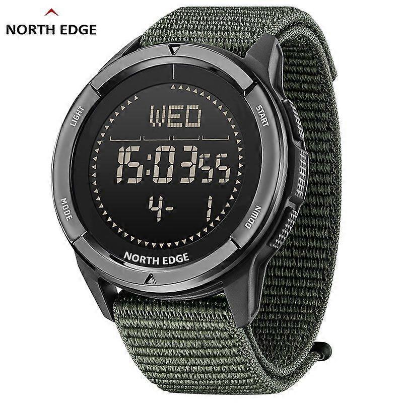 Men's Digital Military Watch - Compass - Pedometer without apps and mobile phones - Calorie counter - Water resistant up to 5 ATM