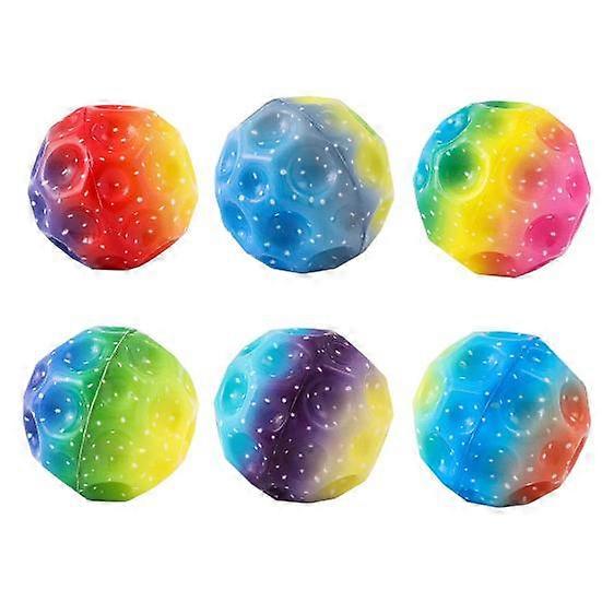 Moon Space Bouncy Balls for Kids Unique Sound Effects Jumping Ball LED Light-Up