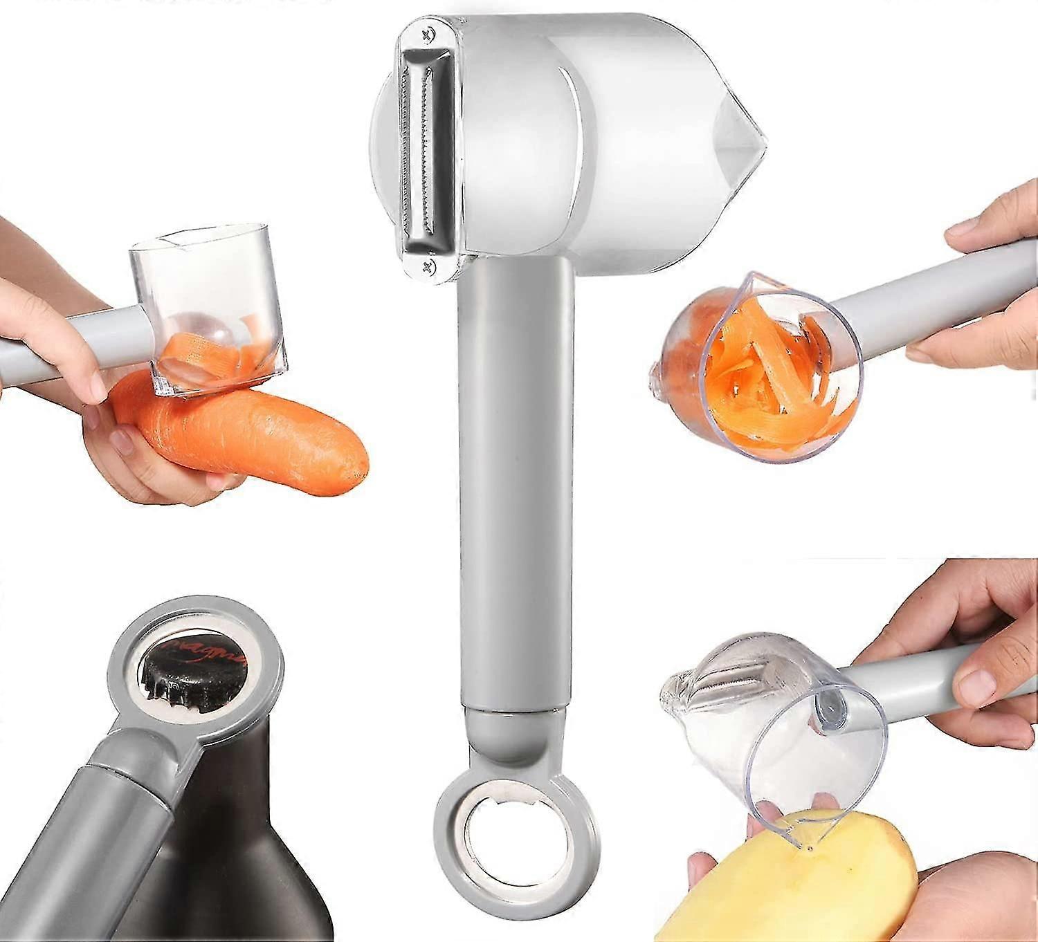 Peeler New Creative Household Double-headed Three-in-one Peeler Vegetable And Fruit Peeler Bottle er Spoon Grater Tool