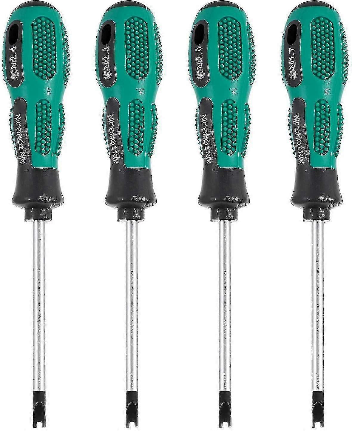 4pcs/set Screwdriver Bits Screwdriver U Fork Magnetic Groove Screw Driver Cr-v Multi Function Tool Kit Hand