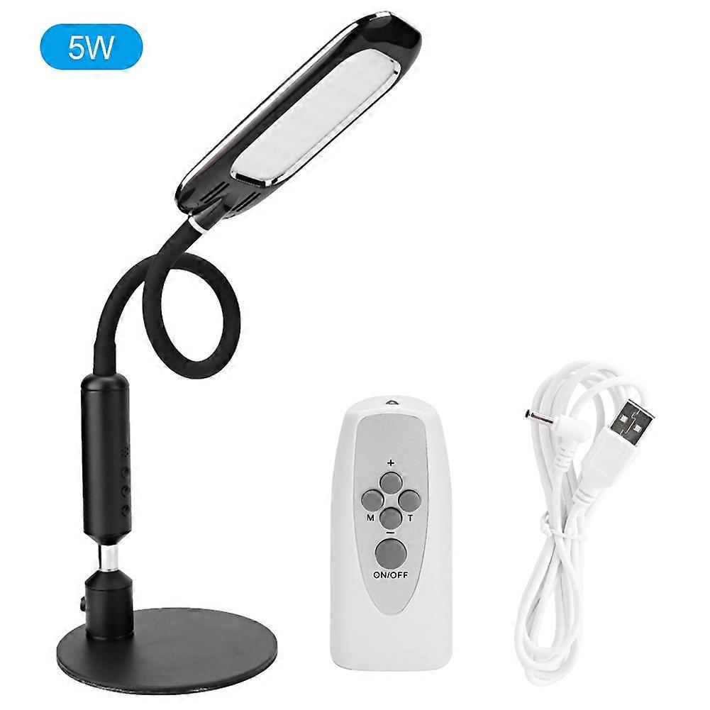 5W LED Desk Lamp 3 Colors USB Rechargeable Night Light Reading Lamp with Remote Control