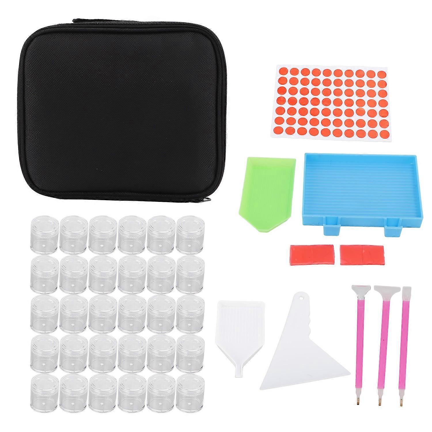 Rhinestone Painting Case 30 Grids Transparent Design Portable Compact Bead Storage Containers Art Su