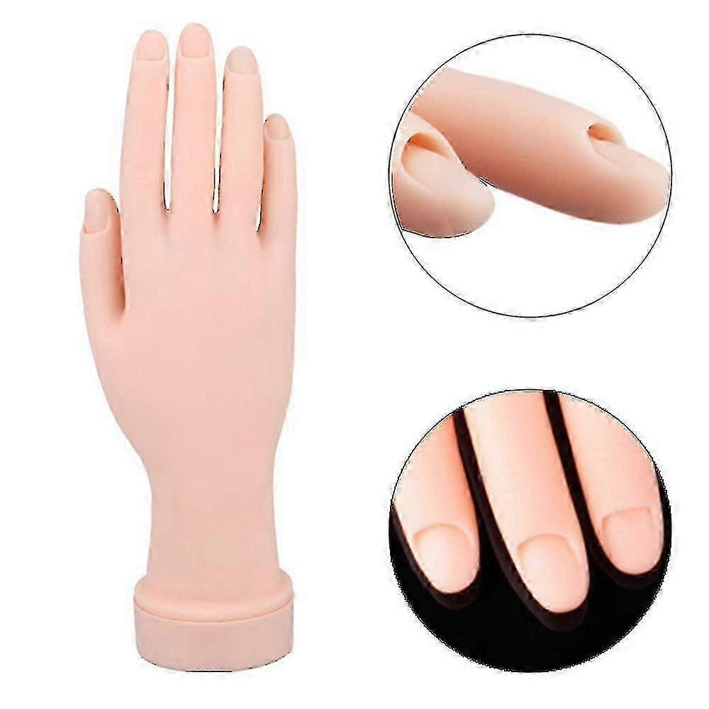 Bendable Table Mount Soft Manicure Practice Model Nail Art Training Positionable Faux Hand