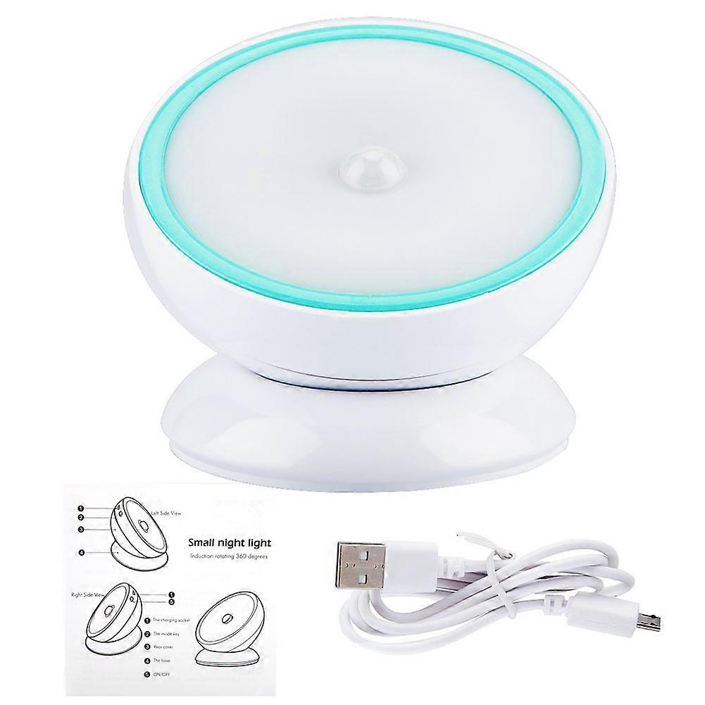 Charging Mode 360°Rotation Sensor Wall Light Smart Night Lamp (Yellow Light)