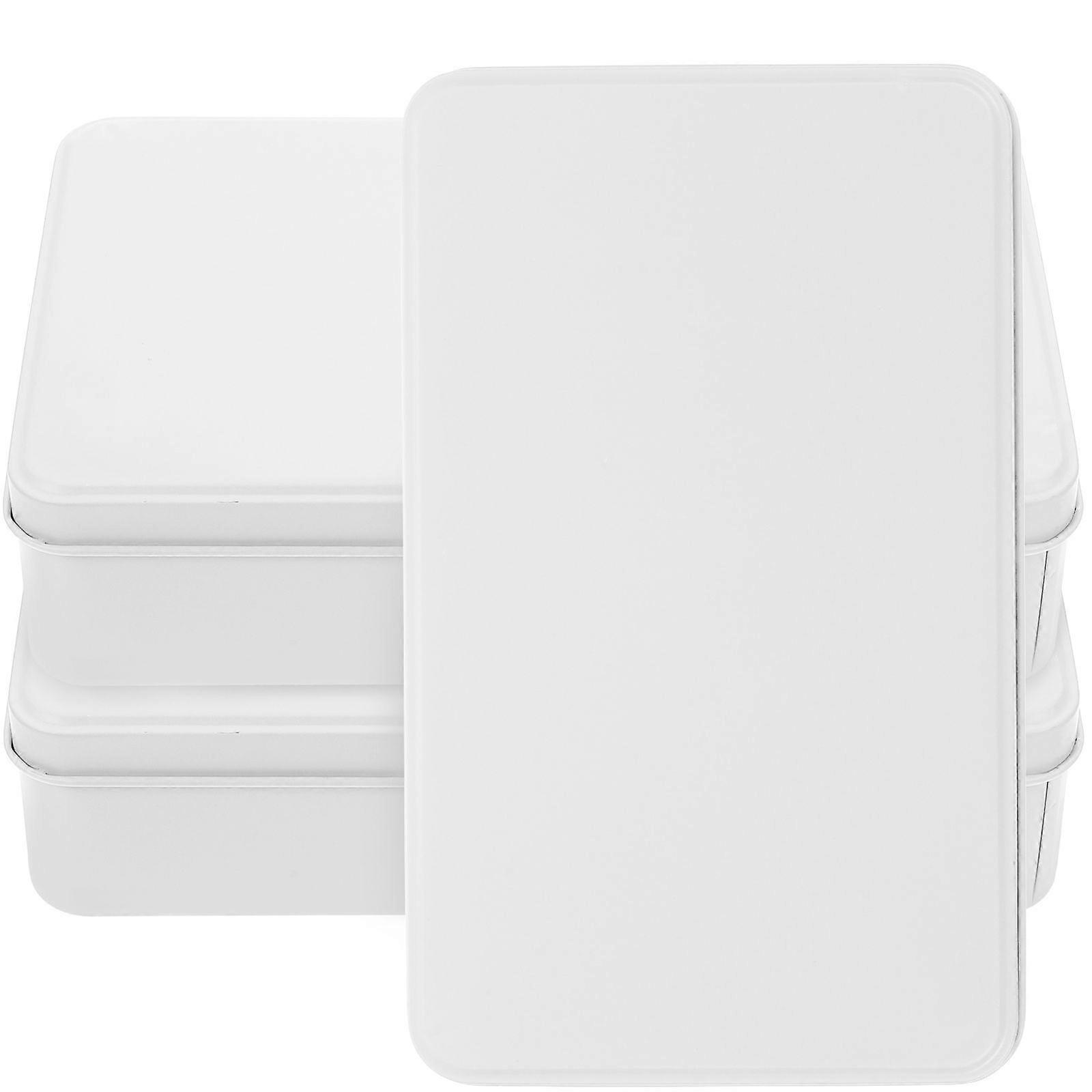 3pcs Small Tin Box Empty Rectangle Tinplate Box Tinplate Containers Tin Box With Lid
