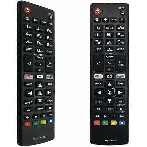 Nouveau Remplace Telecommande LG AKB75095308 pour Telecommande LG Smart TV - Aucune Configuration REQUISE Telecommande Universelle LG AKB75375608 AKB7