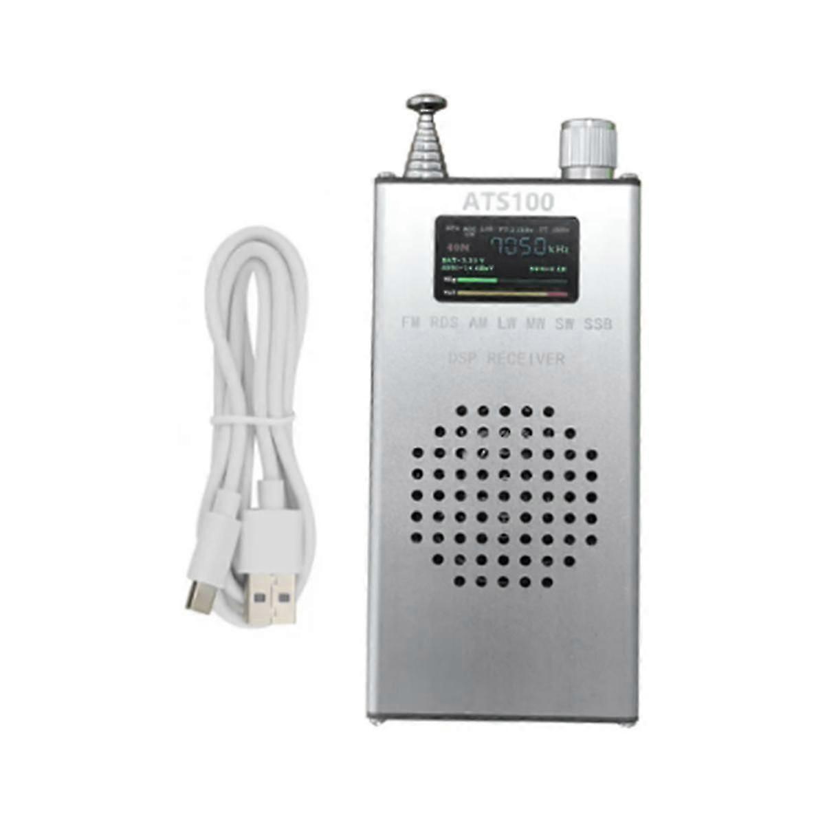 Ats100 Si4732 150k-30mhz 64m-108mhz All Band Receiver Fm Rds Am Lw Mw Sw Ssb Dsp Radio With Case Ba
