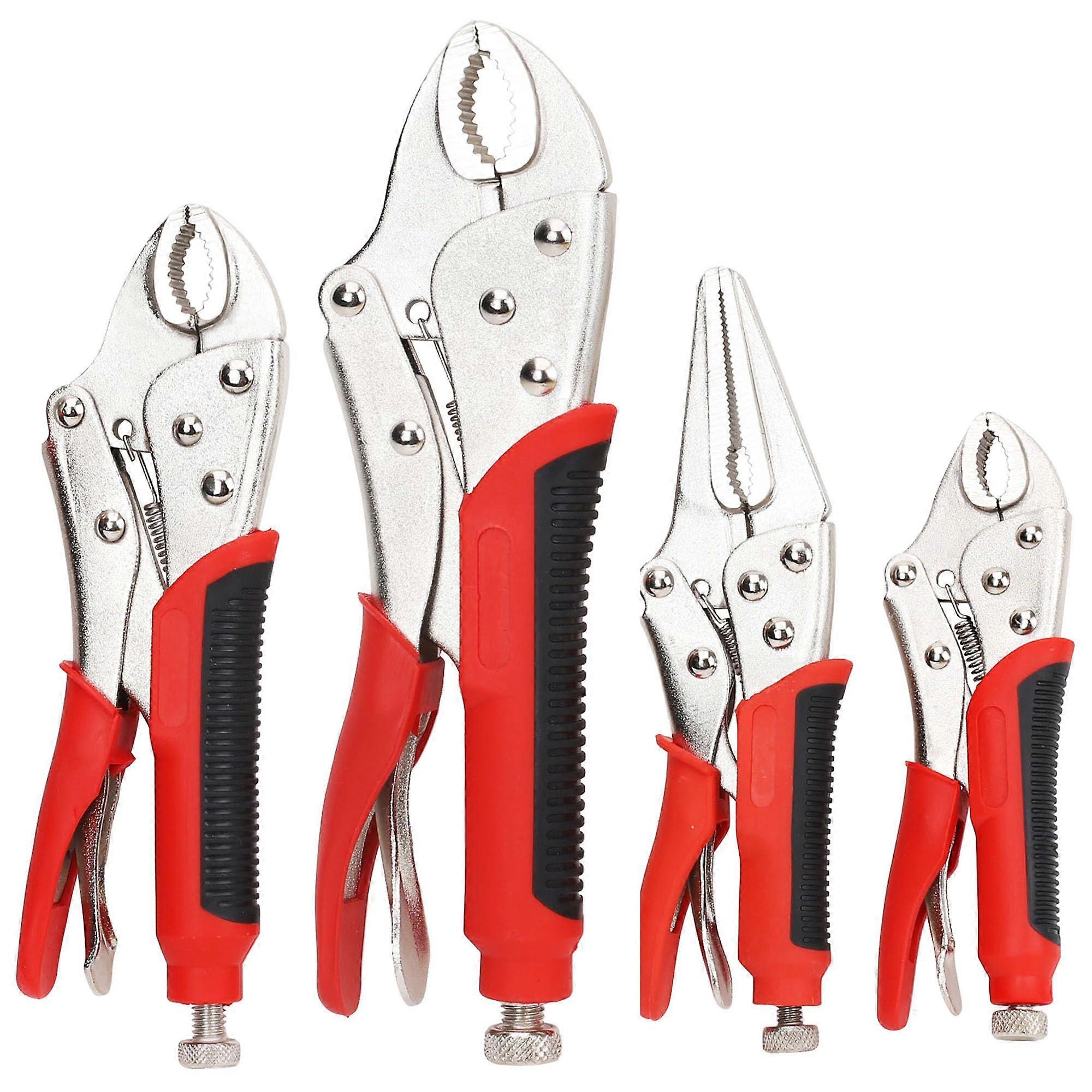 Locking Pliers Set Grip 5", 7", 10", 6-1/2" 4 Piece