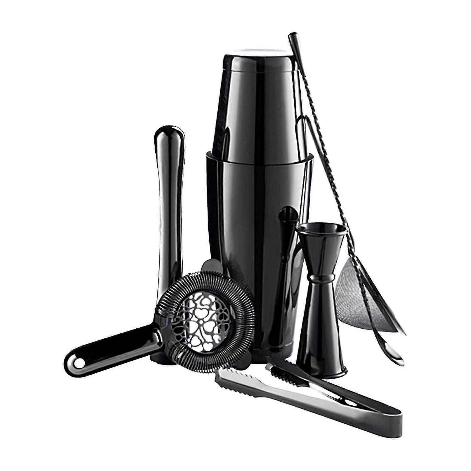 7pcs/set Drinks Shaker Set Portable Rust-proof Stainless Steel Wear Resistant Cocktail Mixers Set For Pub