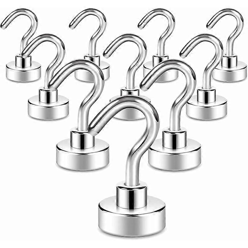 10パック磁気フック、冷蔵庫フック付き10kg +強力磁石、天井用ヘビーデューティクルーズフック、磁気フック
