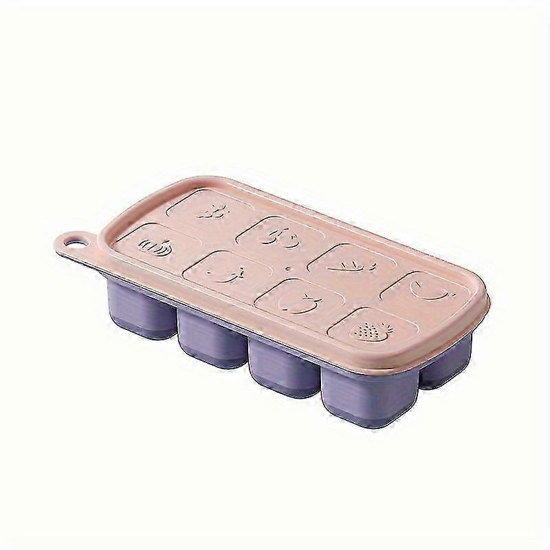 Baby Food Storage Container with Lid, 12-Grid Silicone Ice Cube Tray, Bpa-Free, Food-Grade, Freezer Safe, Professional Kitchen Tool for Homemade Ice C