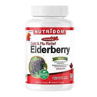 Nutridom Elderberry Cold & Flu Relief, 120 VegCaps