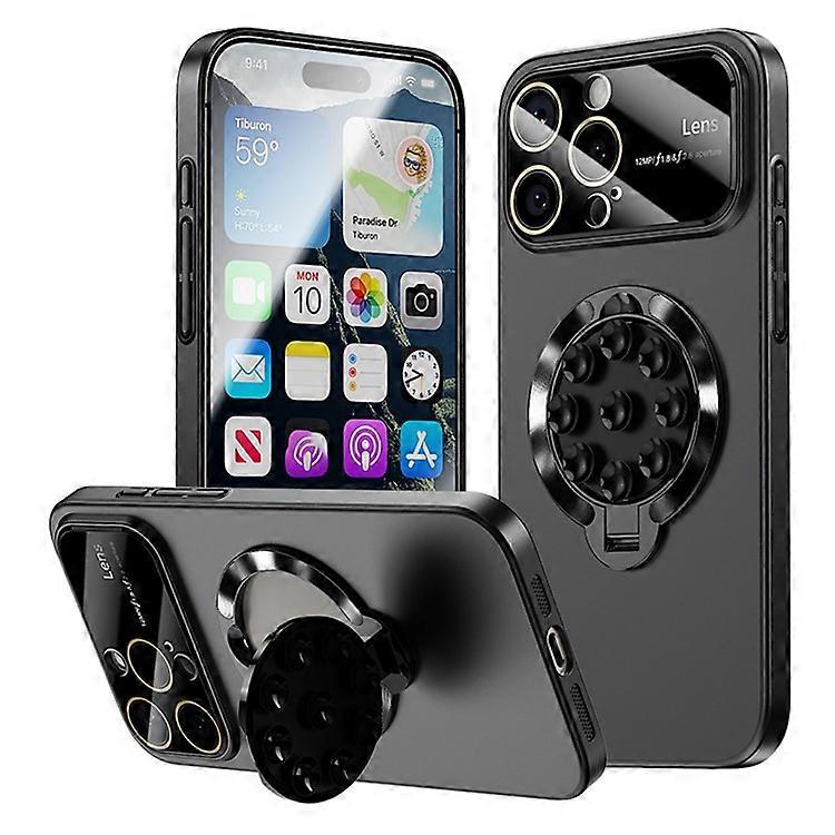 Compatible For iPhone 16 Pro Max Case Compatible with MagSafe Suction Cup Kickstand PC Phone Cover