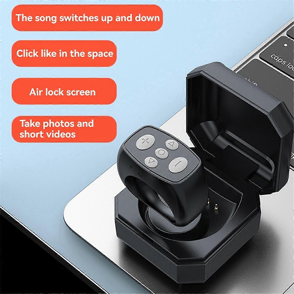 Ring Mobile Phone Bluetooth Remote Control Mini Charging Case Camera Remote Shutter for Remote E-Book Page Turning A