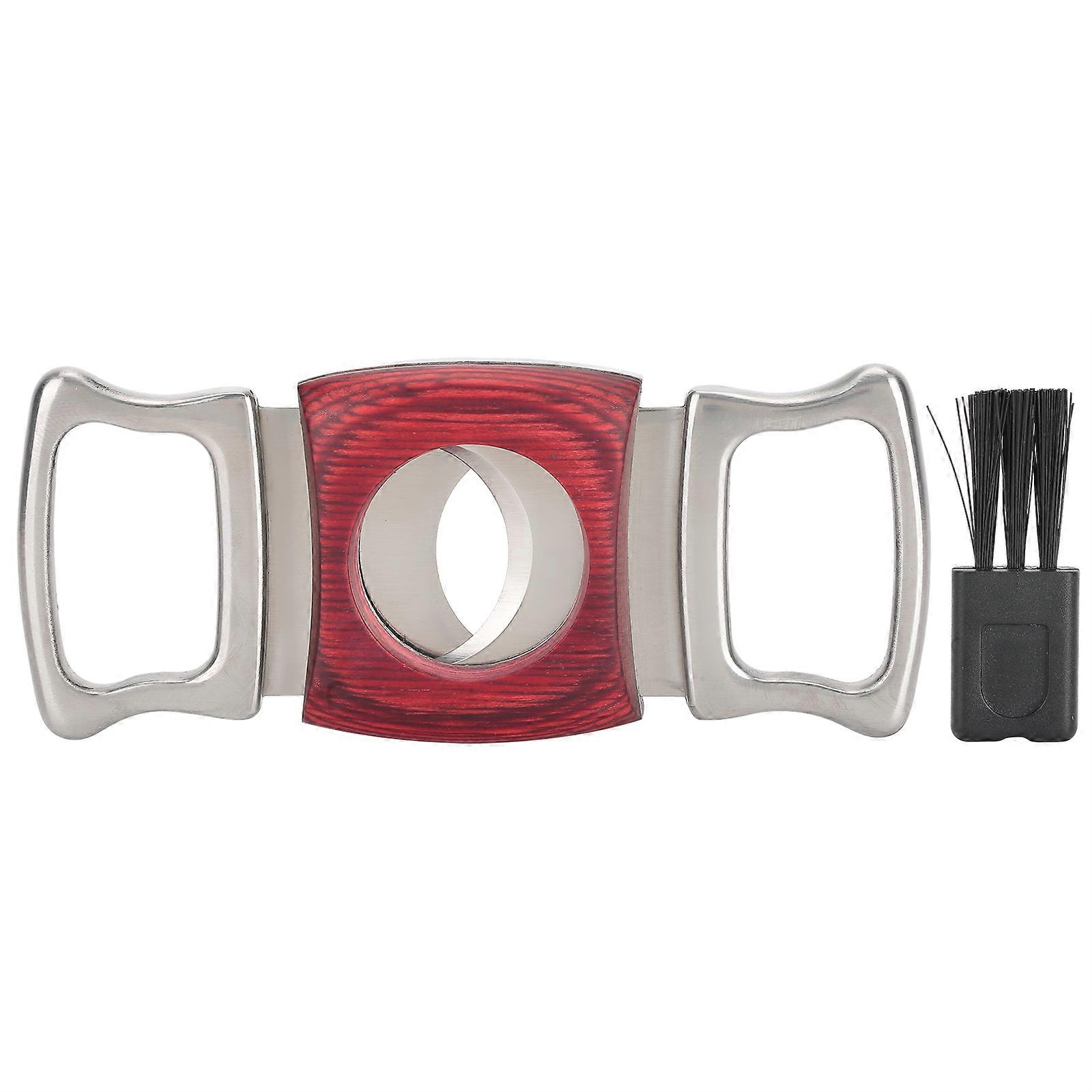 Scissors Stainless Steel Double Blades Solid Wood Handle Cigarette Cutting Tool for Smoking Accessories