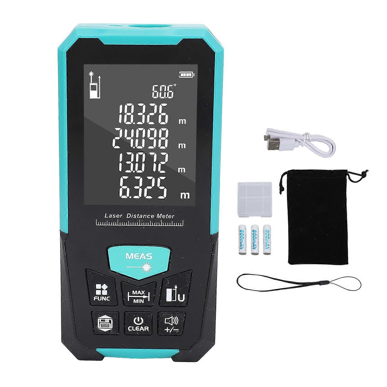 150m Digital Distance Meter 2.4 Inch Backlit Display USB Charging 4 Units IP54 Handheld Rangefinder