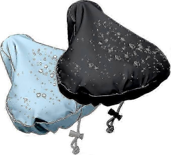 (sort og blå) vandtætte cykelsadelbetræk, cykelsadelovertræk til alle cykler, cykelsadelregnslag, solbeskyttelse