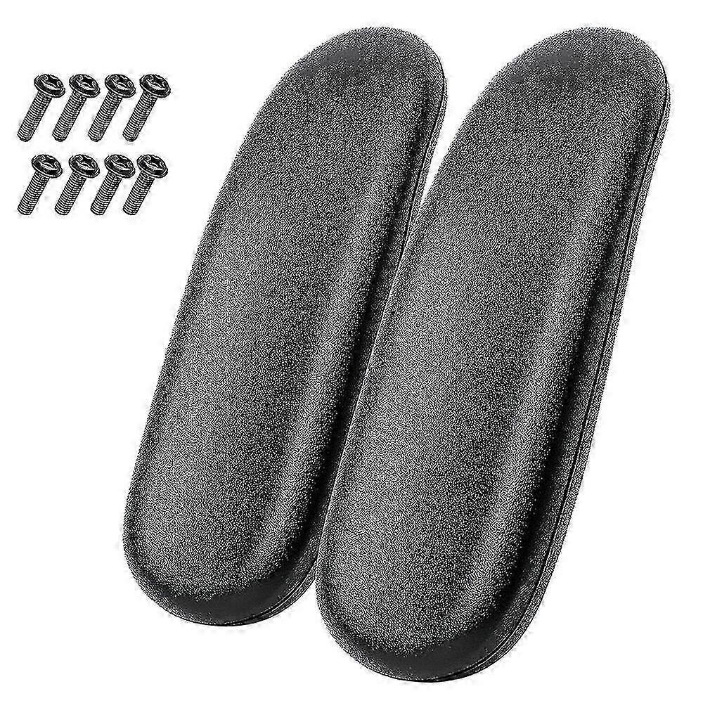 Office Chair Armrest Replacement Pads (Set of 2) - Black Universal Ergonomic Cushion for Desk Chairs