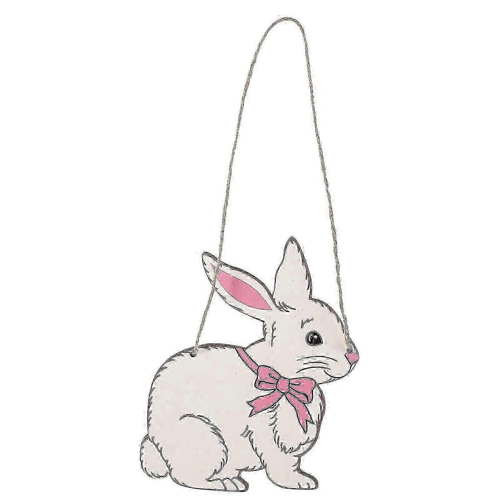 Easter Wooden Hanging Plaque Easter Door Sign Easter Rabbit Signs Easter Ornaments