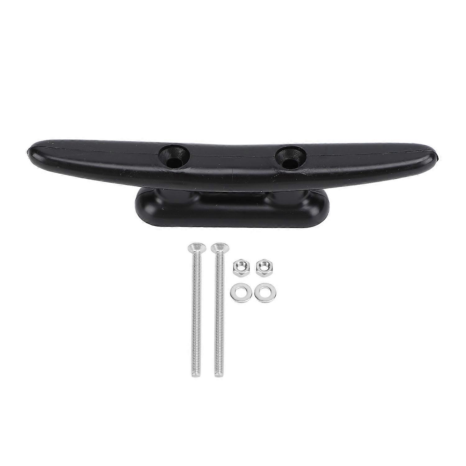 Boat Cleat Black Nylon Strong Tensile Strength Dock Cleat for Marine Deck Nautical Decor 128mm/5.04i